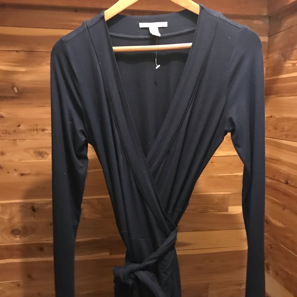 Navy wrap dress
